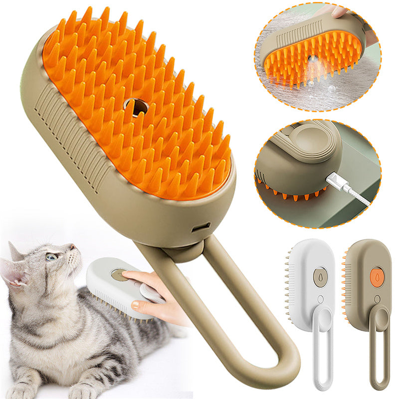 Cat Steam Brush | Steamy Dog Brush | 3-in-1 Electric Spray Pet Grooming Comb ✨
Massage Brush for Cats & Dogs | Hair Removal & Grooming Tool