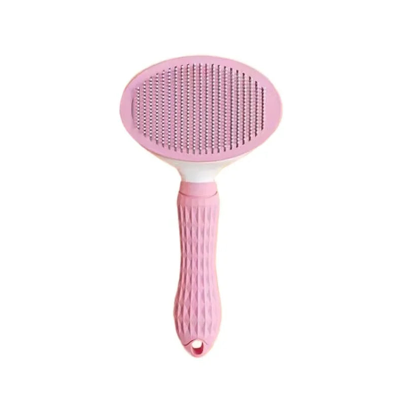 Luxury Cat & Dog Grooming Brush – Professional Deshedding Tool for Long-Haired Pets | Anti-Tangle Stainless Steel Comb with Ergonomic Handle