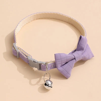 Pet Collars New Pet Bow Bell Collars Cute Cat Collars Pet Supplies Multicolor Adjustable Pets Dressing Tool Pets Accessories