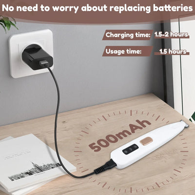 Waterproof Dog Paw Trimmer with LED Light & Display | Wide 18mm Blade | Professional Pet Grooming Clippers