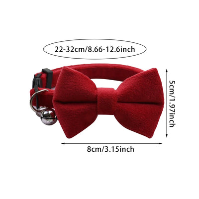 Pet Collars New Pet Bow Bell Collars Cute Cat Collars Pet Supplies Multicolor Adjustable Pets Dressing Tool Pets Accessories