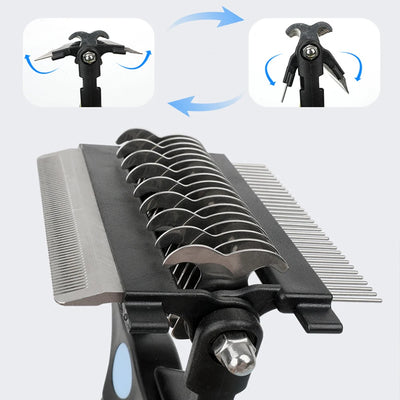 3-in-1 Pet Deshedding & Knot Remover Brush | Dog & Cat Grooming Comb | Fur Shedding Tool