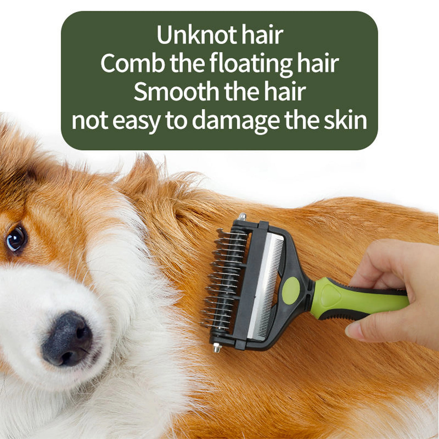 3-in-1 Pet Deshedding & Knot Remover Brush | Dog & Cat Grooming Comb | Fur Shedding Tool