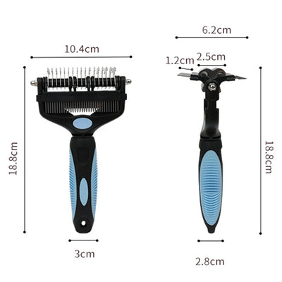 3-in-1 Pet Deshedding & Knot Remover Brush | Dog & Cat Grooming Comb | Fur Shedding Tool
